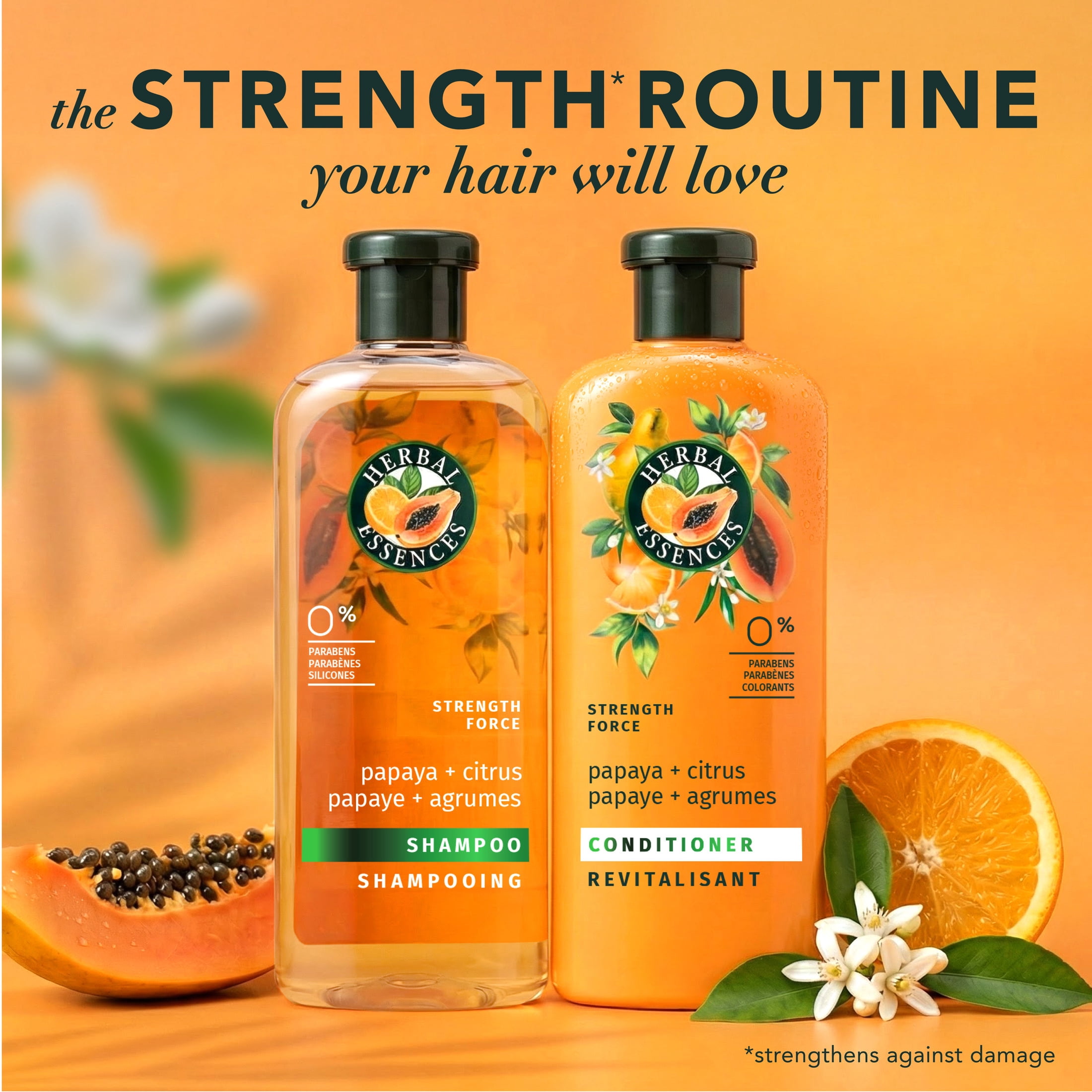 Herbal Essences Amaya Papaya Strength Shampoo with Papaya + Citrus, 13.5 fl oz