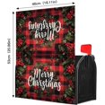 thumbnail image 3 of Christmas Wreath Mailbox Covers Magnetic Letter Post Box Cover Wrap Garden Yard Home Decor Outdoor Yard Farmhouse Home Mailbox Cover Magnetic Standard 21L X 18W, 3 of 6