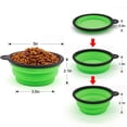 thumbnail image 7 of Collapsible Bowls for Dog, 2 Pack Collapsible Dog Water Bowls for Cats Dogs, Emlimny Portable Pet Feeding Watering Dish for Walking Parking Traveling with 2 Carabiners (Small, Blue+Green), 7 of 7