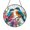 Acrylic 3.5 Inch, variant on Nature Bird and Hydrangea Floral Stained Glass Suncatcher – Decorative Window Art