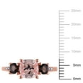 thumbnail image 2 of Everly Women's Morganite and Quartz Rose Gold Plated Ring, 2 of 6