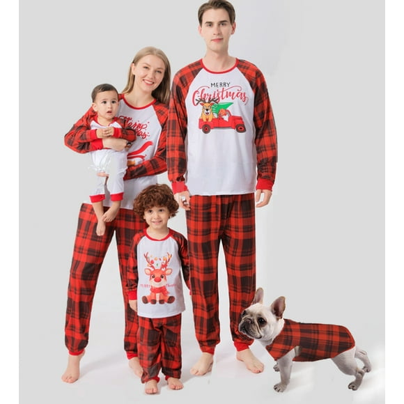 Vacances de Noël Correspondant à la Famille Pyjama Renne