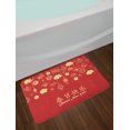 thumbnail image 2 of Chinese New Year Bath Mat, Oriental Celebration Icons Swirling Clouds and Ornaments, Non-Slip Plush Mat Bathroom Kitchen Laundry Room Decor, 29.5 X 17.5 Inches, Dark Coral Pale Yellow White, Ambesonne, 2 of 2