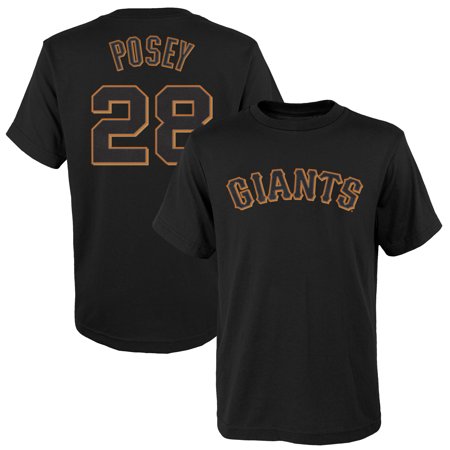 Buster Posey San Francisco Giants Majestic Youth Player Name & Number T-Shirt - (Best Ny Giants Players Of All Time)