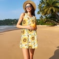 thumbnail image 3 of Disketp Watercolor With Sunflowers para Vestido sin Mangas para Mujeres, Vestidos de Verano para Mujeres, Casual y Holgado para la Playa, 3 of 7