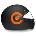 thumbnail image 4 of Casco integral para moto Daytona, retro, negro opaco, 4 of 6