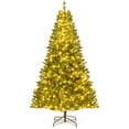 thumbnail image 1 of Costway 7 FT Artificial Christmas Tree with 990 Branch Tips, 1000 Warm White LED Lights, 1 of 10