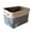 Gray, variant on Foldable Storage Bin, Large Storage Basket Bin ,Storage Cube Box Foldable Canvas Fabric Collapsible Organizer with Handles for Home Office Closet, Grey/Tan