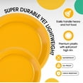 thumbnail image 2 of Exquisite Plastic Plate Combo 100 Pack 9 & 7 Inch Yellow Plastic Disposable Party Plates, 2 of 7