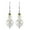 Gold, variant on Freshwater White Pearls Silver Crystal Bead Sterling Silver Dangle Earrings