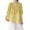 Yellow, variant on Luxalzxs Womens Summer Cotton Linen Tops Loose Casual Boho Floral Print Pleated Shirt Half Sleeve Notch V-Neck Tees Tops