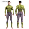 thumbnail image 4 of Traje de superhéroe con estampado de alta calidad para fiesta de carnaval de Halloween, de manga larga, verde, unisex, para hombre, Zentai Catsuit, 4 of 5