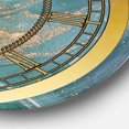 thumbnail image 2 of Designart 'Nature Green and Gold Marble' Glam wall clock, 2 of 3
