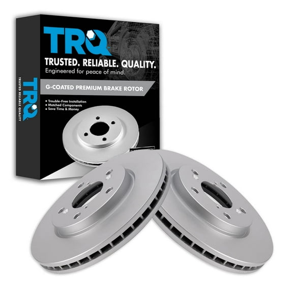TRQ Front Brake Rotors Set Vented Premium G-Coated Fits Select 2005-2010 Honda Odyssey