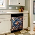 thumbnail image 3 of Blue Floral Pattern Square (2) Dishwasher Magnet Cover Decorative Sticker for Home Cabinet Kitchen 23" x26", 3 of 5