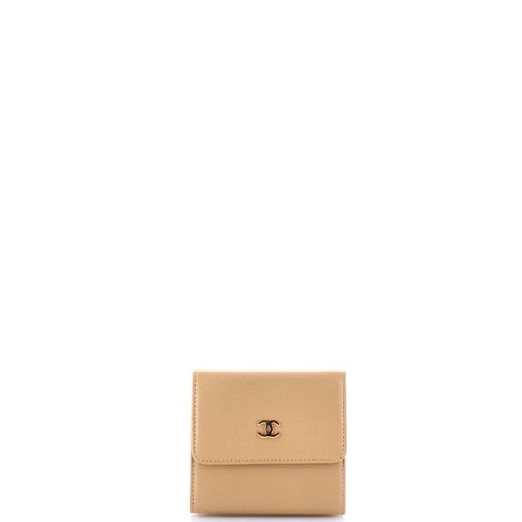 Pre-Owned CC Trifold Flap Wallet Goatskin Small By Rebag