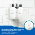 thumbnail image 5 of Kenney Plastic Suction Cup Corner Basket Shower Caddy, Clear, 5 of 7