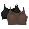 Rhonda Shear Sz L One Size 2-Pack Lace Back Body Removable Pads Gray Bra 728670
