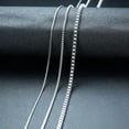 thumbnail image 2 of 10pcs 1 2 3MM Box Chain Link Men Necklace Charm Choker Stainless Steel 18-24inch, 2 of 9