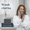 thumbnail image 6 of White Classic Hotel Collection Luxury 8-Piece 100% Turkish Cotton Towel Set, Dark Gray, 6 of 8