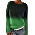 thumbnail image 4 of Sweaters For Women Women's Knitted Isle Print Retro Sweater Casual Loose Crewneck Long Sleeve Lightweight Cropped Pullover Tops Womens Sweaters, 4 of 4