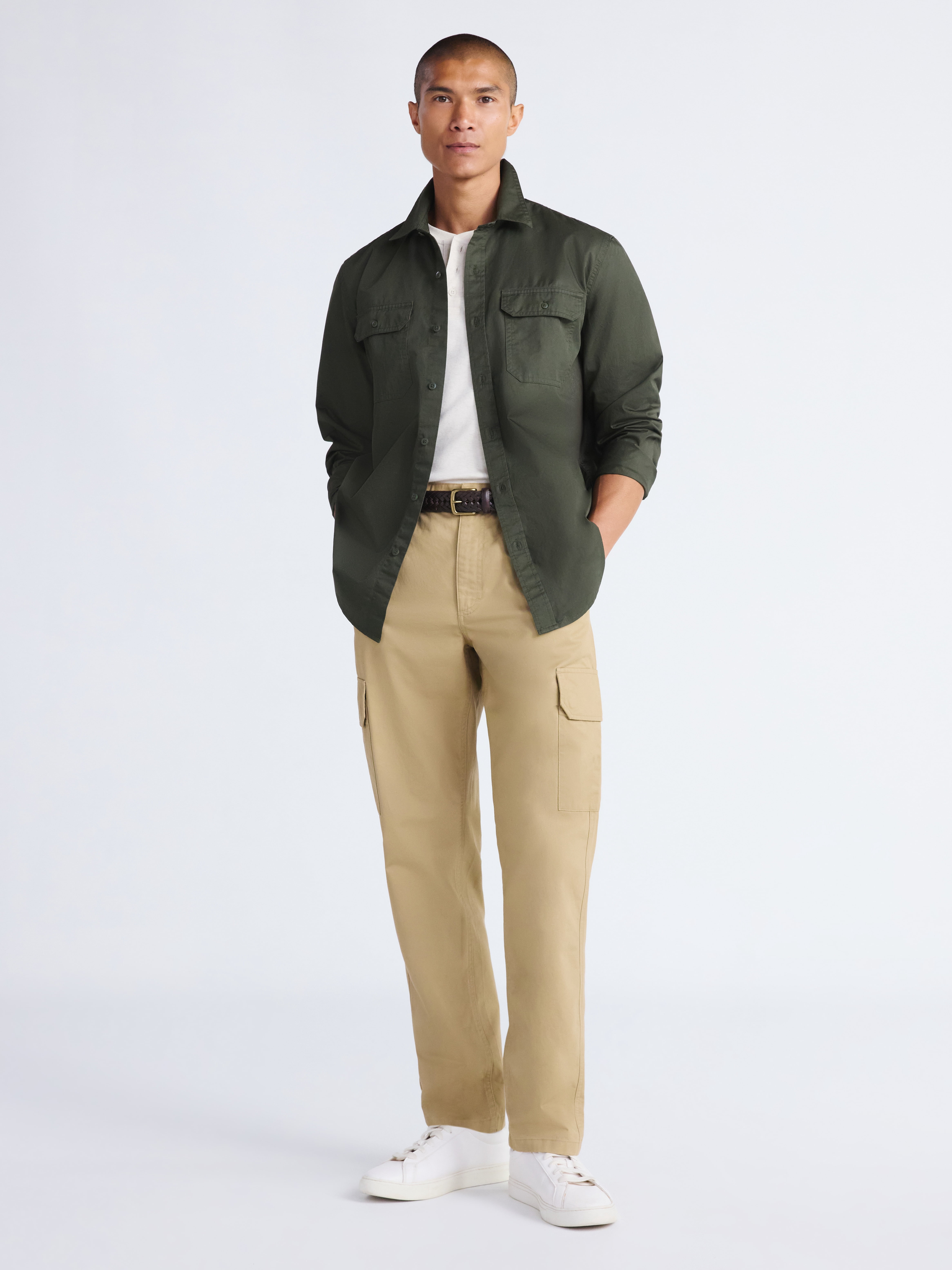 Free Assembly Men's Cotton Cargo Pants, Sizes XS-3XL