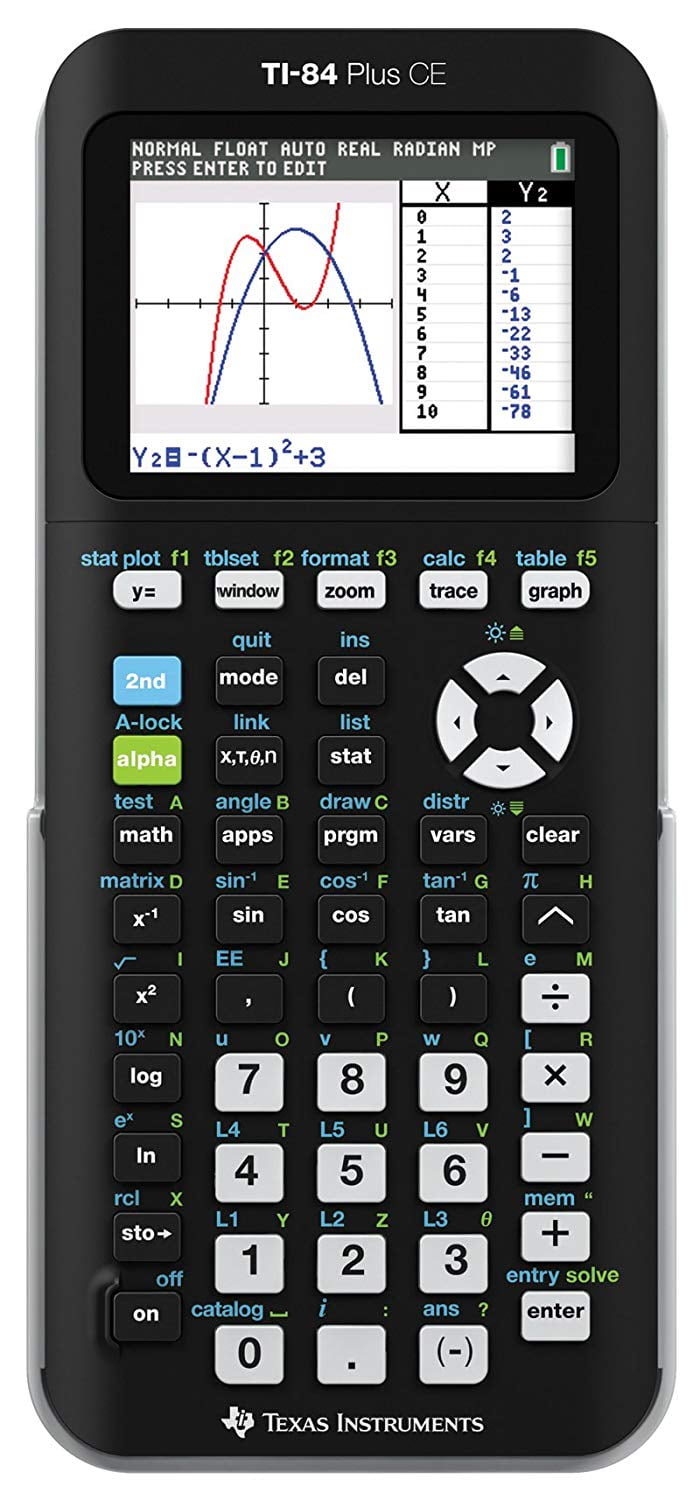 Texas Instruments TI-84 Plus Graphics Calculator Black Office Product GOOD 