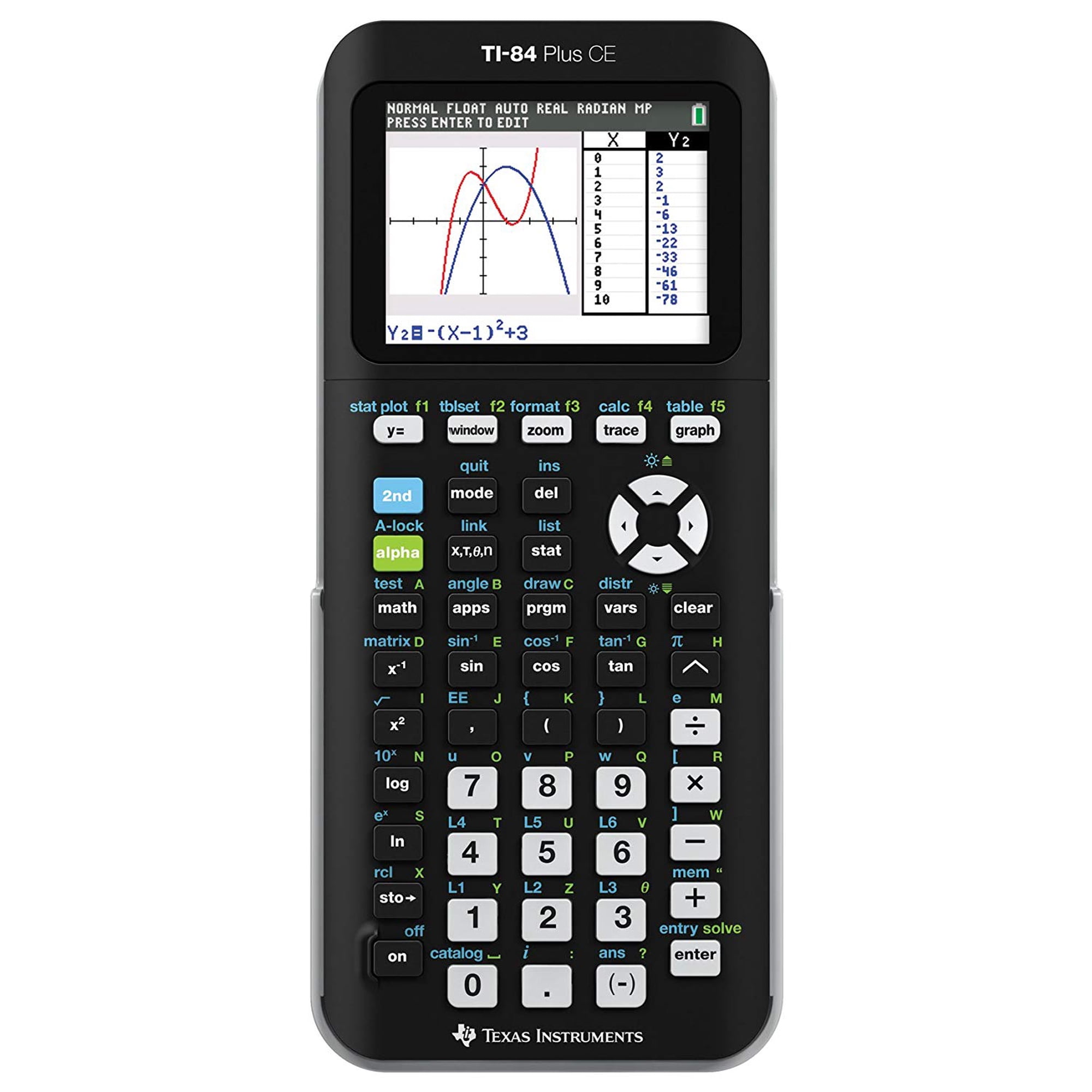Texas Instruments TI-84 Plus CE Graphing Calculator, Matte Black