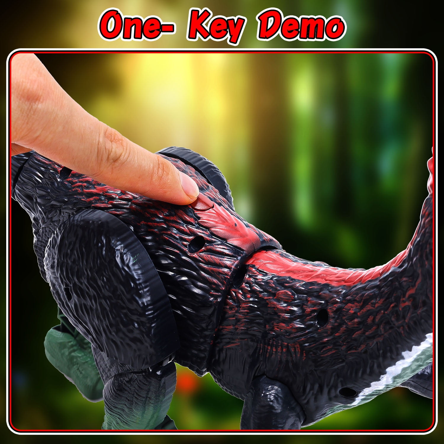 JoyStone Remote Control Dinosaur Toys for Kids - Realistic Walking, Roaring, Light & Spray, 18.2" RC Therizinosaurus Toys, Gift for Boys Girls Age 3+