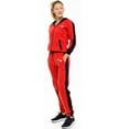thumbnail image 3 of Notus Women Sweatsuits 2 Piece Set - Thick Fleece Lined Warm Long Sleeve Hoodies Sweatshirt Casual Sweatpants Tracksuit Lounge Set - Womens 2pcs Jogger Outfit Red L, 3 of 7