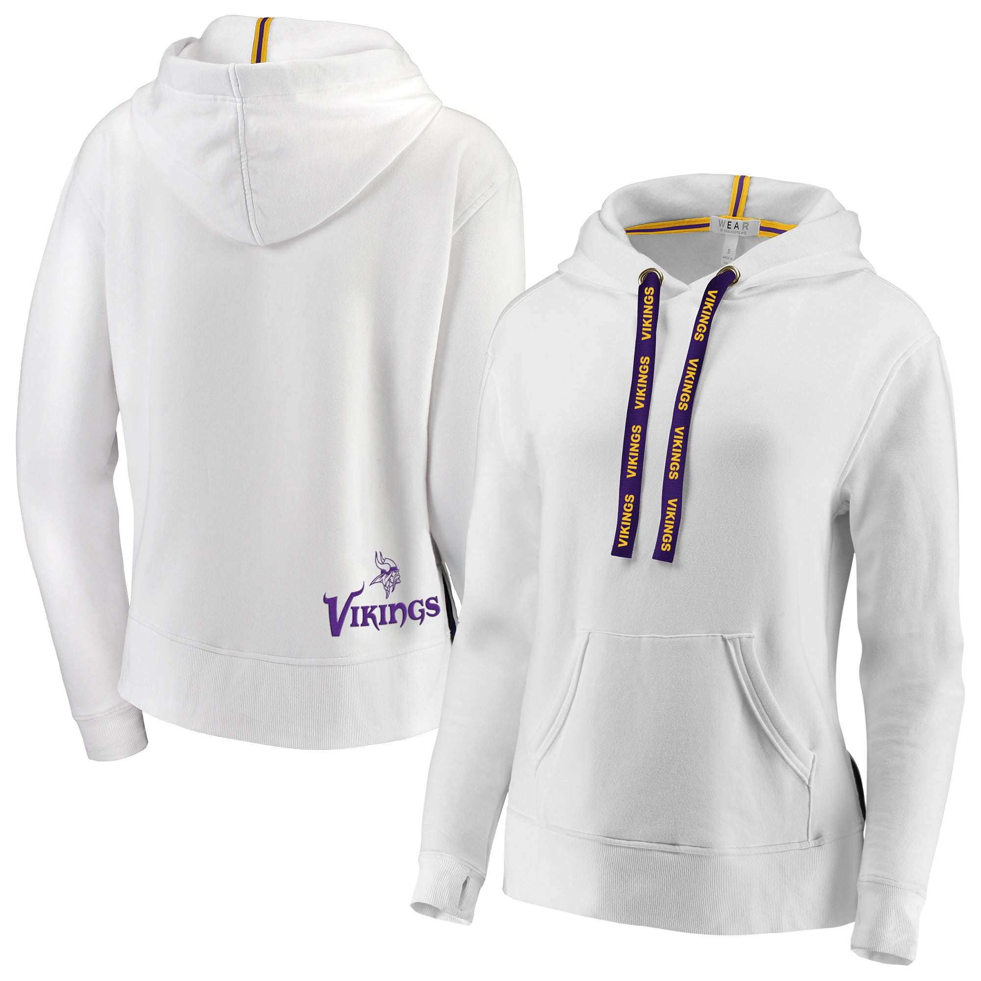 Minnesota Vikings WEAR By Erin Andrews Women's Pullover Hoodie White