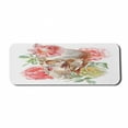 thumbnail image 1 of Skull Computer Mouse Pad, Roses Living and the Dead Humor Romantic Evil Face Image Art Design, Rectangle Non-Slip Rubber Mousepad Large, 31" x 12" Gaming Size, Pink Beige Yellow, by Ambesonne, 1 of 2