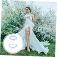 thumbnail image 4 of Juego de 2 cinturones con corona floral de encaje azul, regalo de corona floral de boda para novia - liguero de decoración de piernas azul, 4 of 5