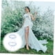 thumbnail image 4 of Juego de 2 cinturones con corona floral de encaje azul, regalo de corona floral de boda para novia - liguero de decoración de piernas azul, 4 of 5