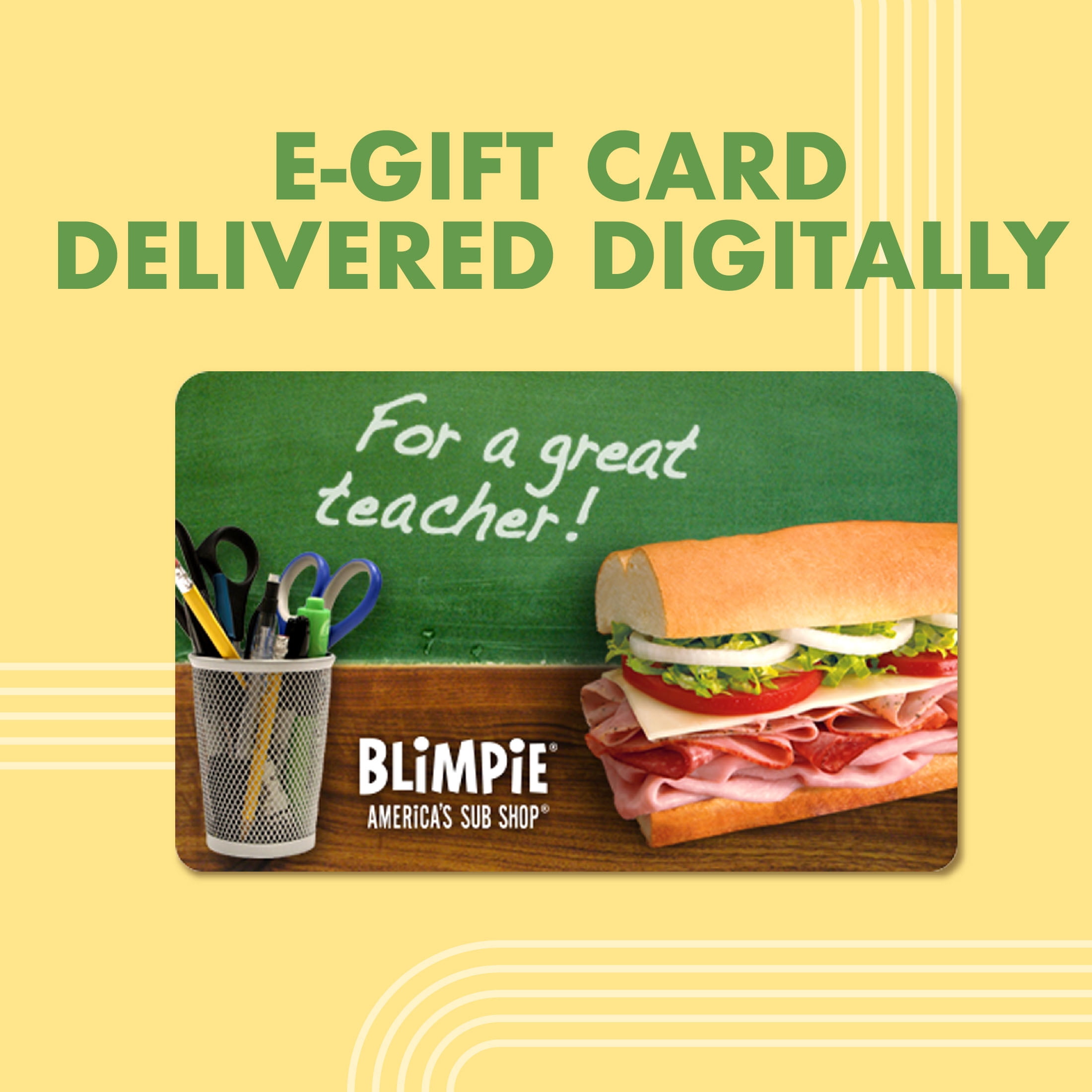 Blimpie $15 Thank You Cookie eGift Card [Email Delivery]