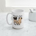 thumbnail image 5 of CafePress - World's Best Pug Mom Large Mug - 15 oz Ceramic Large White Novelty Mug, 5 of 6