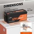 thumbnail image 4 of LiTime 12V 200Ah Plus LiFePO4 Lithium Battery Self-Heating Low Temperature LiFePO4 Battery 2560Wh for RV Home Energy Storage and Off-Grid, 4 of 8
