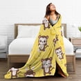 thumbnail image 5 of Wijzvio Monkey Throw Blanket Soft Fuzzy Fleece Blanket For Couch Bed Living Room Decoration 40"X30", 5 of 9