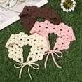 thumbnail image 6 of Helii Women's Crochet Head Scarf Head Wrap – Handmade Knotted Kerchief Hair Scarf, Floral Tie Back Bandana Headband, Boho Vintage Hair Wrap for Music Festival Coffee,One Size, 6 of 7