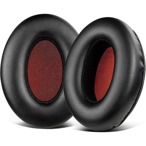 SOULWIT Replacement Ear Pads for Sennheiser Momentum 1.0 Over/Around Ear Headphones, Ear Pads Cushions with Soft Protein Leather, High-Density Noise Isolation Foam - Black