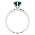 thumbnail image 4 of Clara Pucci 14K White Gold 1.5ct LondonBlueTopaz Solitaire Ring for Women, 4 of 8