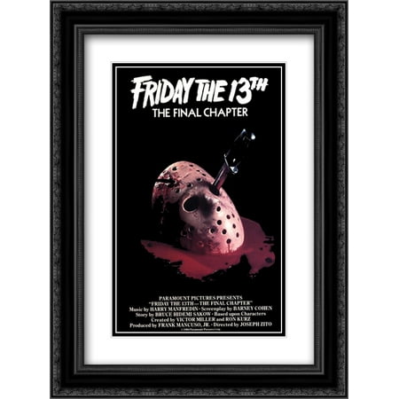Friday the 13th (Final Chapter) 20x24 Double Matted Black Ornate Framed Movie Poster Art