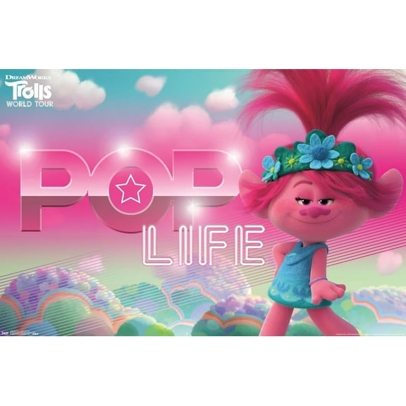 DreamWorks Trolls 2 - Pop Life Wall Poster, 14.725" x 22.375"