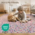 thumbnail image 4 of ODIKA 9'x12' Washable Area Rug Non-Shedding, Easy Care Confetti Pink Clusters Whimsical Stars Ombre Gradient Watercolor Large Flowing for Master Suite, California King, Under Bed, 4 of 7
