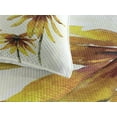 thumbnail image 3 of Ambesonne Flower Quilted Coverlet 3 Pcs, Daisies Garden, King Size, Yellow White, 3 of 4