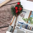 thumbnail image 4 of Christmas Simulation Berry Bouquet with Green Leaves Red Fruit DIY Photograph Set for Wedding Birthday Party Home Decoration, 4 of 11
