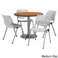 thumbnail image 5 of KFI Studios Mode Round 3.5' Dining Table Set, Light Grey, 4 Graphite Nebula KOOL Chairs, 5 of 5