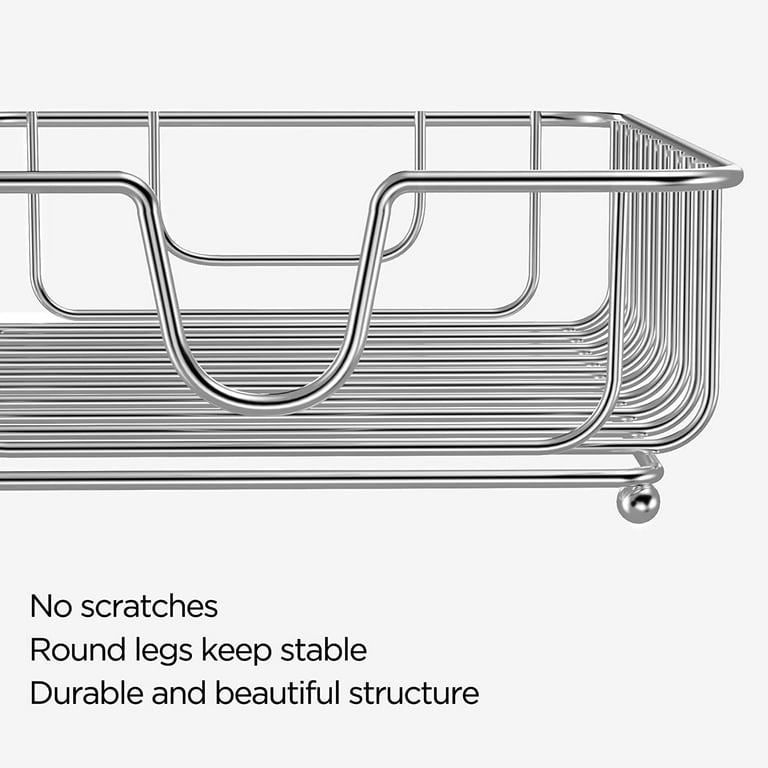 GMFINE Metal Paper Hand Towel Holder Tray - 9.6"x6.1"x2.85", Black Steel, For Bathroom, Kitchen, Guest Napkins