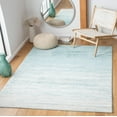 thumbnail image 2 of SAFAVIEH Adirondack Esmond Striped Area Rug, Aqua/Ivory, 4' x 4' Square - Modern Design, Aqua & Ivory, Ideal for Living Room, Bedroom, Dining Space, 2 of 13