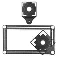 thumbnail image 1 of Regla plegable, regla multiángulo, instrumento de medición de 4 pliegues, regla multiángulo, materiales de la mejor calidad, 1 of 9